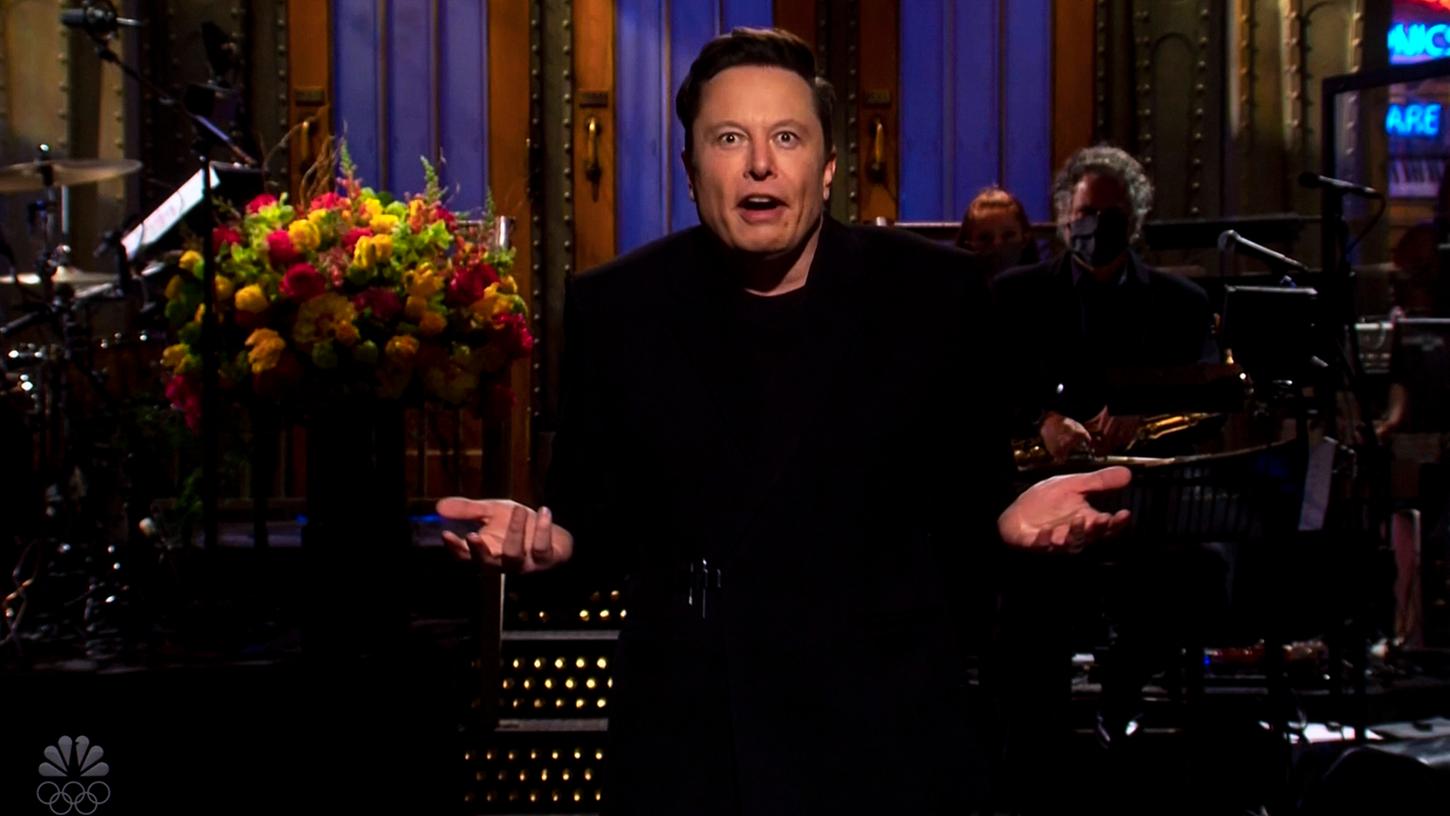 Am Samstagabend trat der Tesla-Chef Elon Musk bei einem Sketch bei Am Samstagabend trat der Tesla-Chef Elon Musk bei einem Sketch bei
