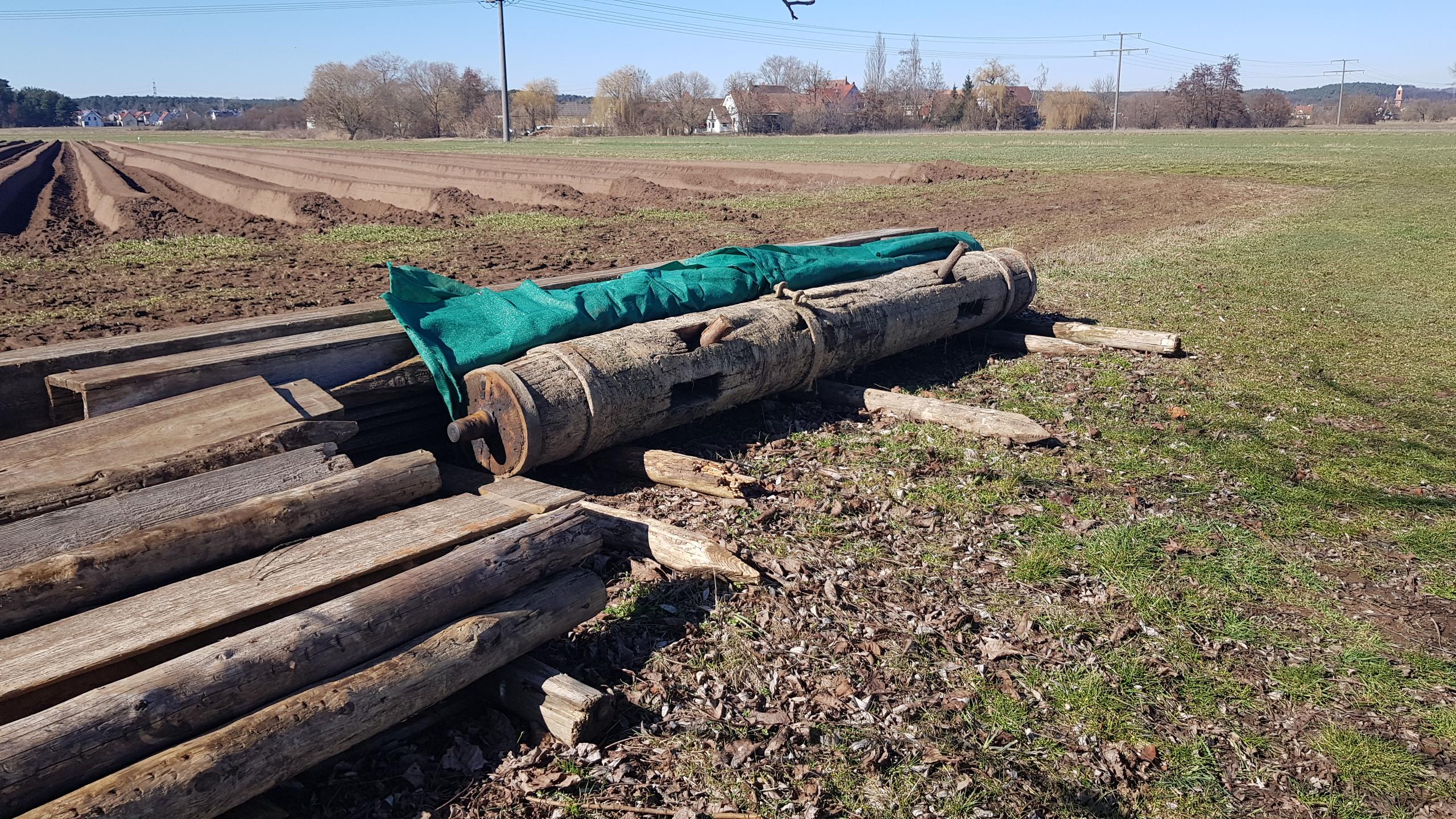 Vorbereitungen zum Aufbau.