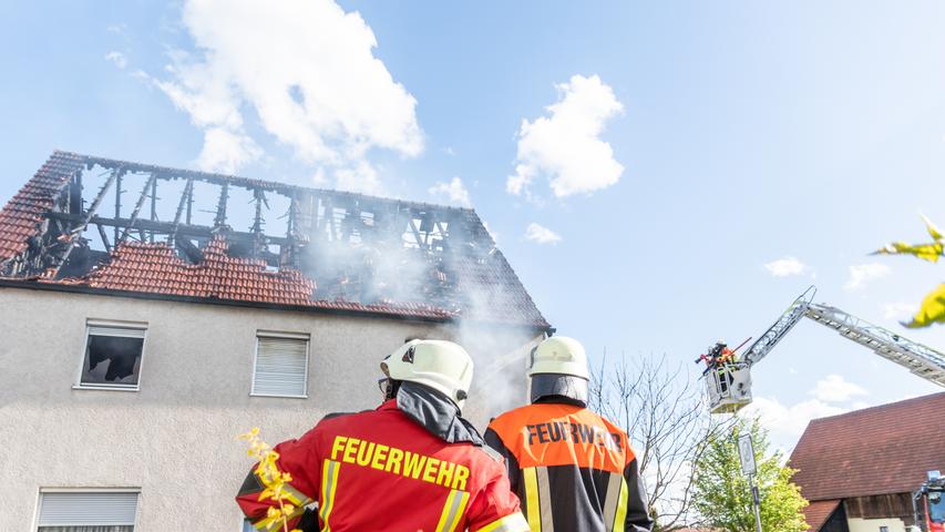 Wohnhaus in Franken komplett ausgebrannt