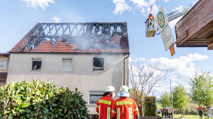 Wohnhaus in Franken komplett ausgebrannt