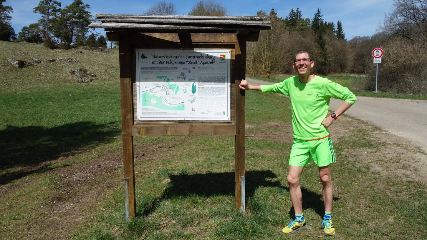 Gutes Wetter und 15 Grad. Für den bekannten Läufer Roland Rigotti perfekte Voraussetzungen für eine lockere Laufrunde, vorbei an der markanten Felsformation „Zwölf Apostel“ bei Solnhofen. Gutes Wetter und 15 Grad. Für den bekannten Läufer Roland Rigotti perfekte Voraussetzungen für eine lockere Laufrunde, vorbei an der markanten Felsformation „Zwölf Apostel“ bei Solnhofen.
