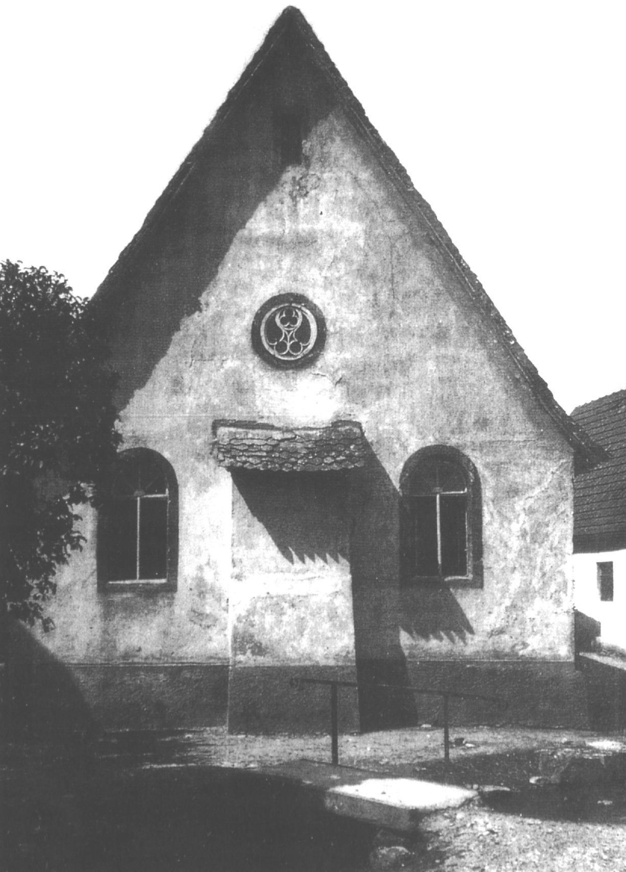 Die ehemalige Synagoge von Hagenbach, früher Mittelpunkt der jüdischen Gemeinde. Sie wurde im Novemberpogrom 1938 angezündet.