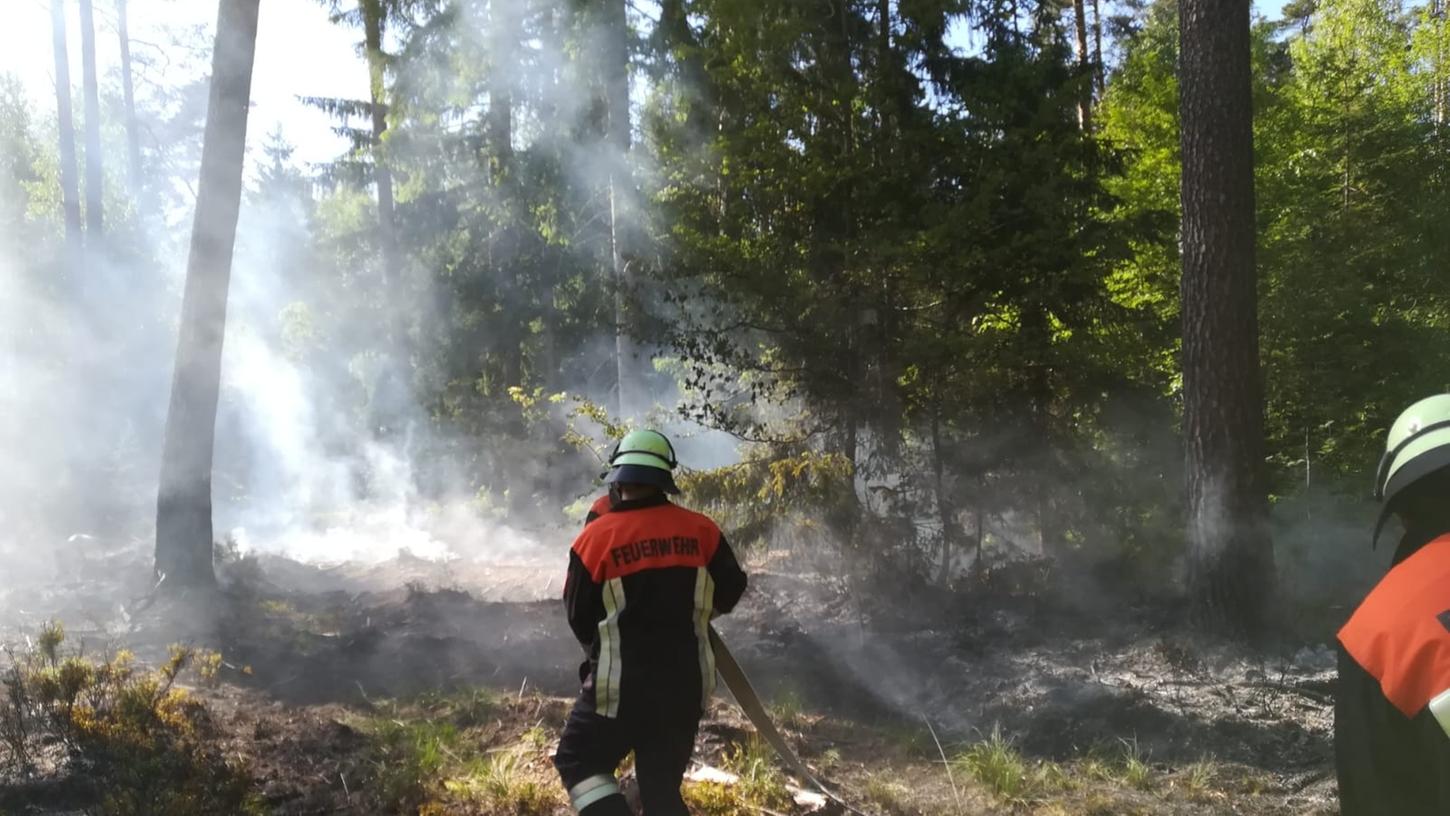 Im Bereich des Jägersees zwischen Röthenbach St. Wolfgang und Feucht brannte es am Sonntag, 30. Mai, im Reichswald.
Im Bereich des Jägersees zwischen Röthenbach St. Wolfgang und Feucht brannte es am Sonntag, 30. Mai, im Reichswald.