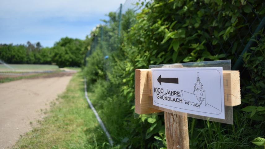 Der Streckenverlauf ist auf der Route mehrmals ausgeschildert.
Der Streckenverlauf ist auf der Route mehrmals ausgeschildert.