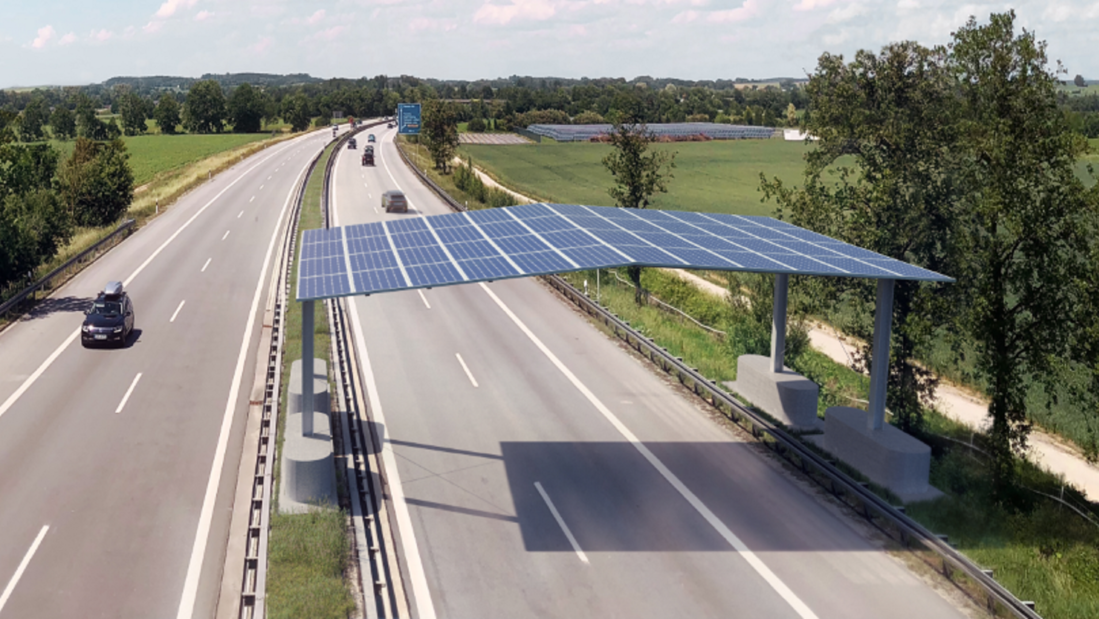 Solardach: So soll die Photovoltaik-Anlage an der Autobahn A81 aussehen. Solardach: So soll die Photovoltaik-Anlage an der Autobahn A81 aussehen.