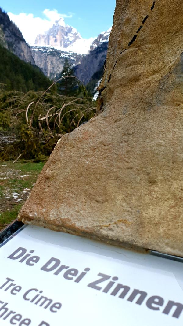 Am Ziel: Die Drei Zinnen.