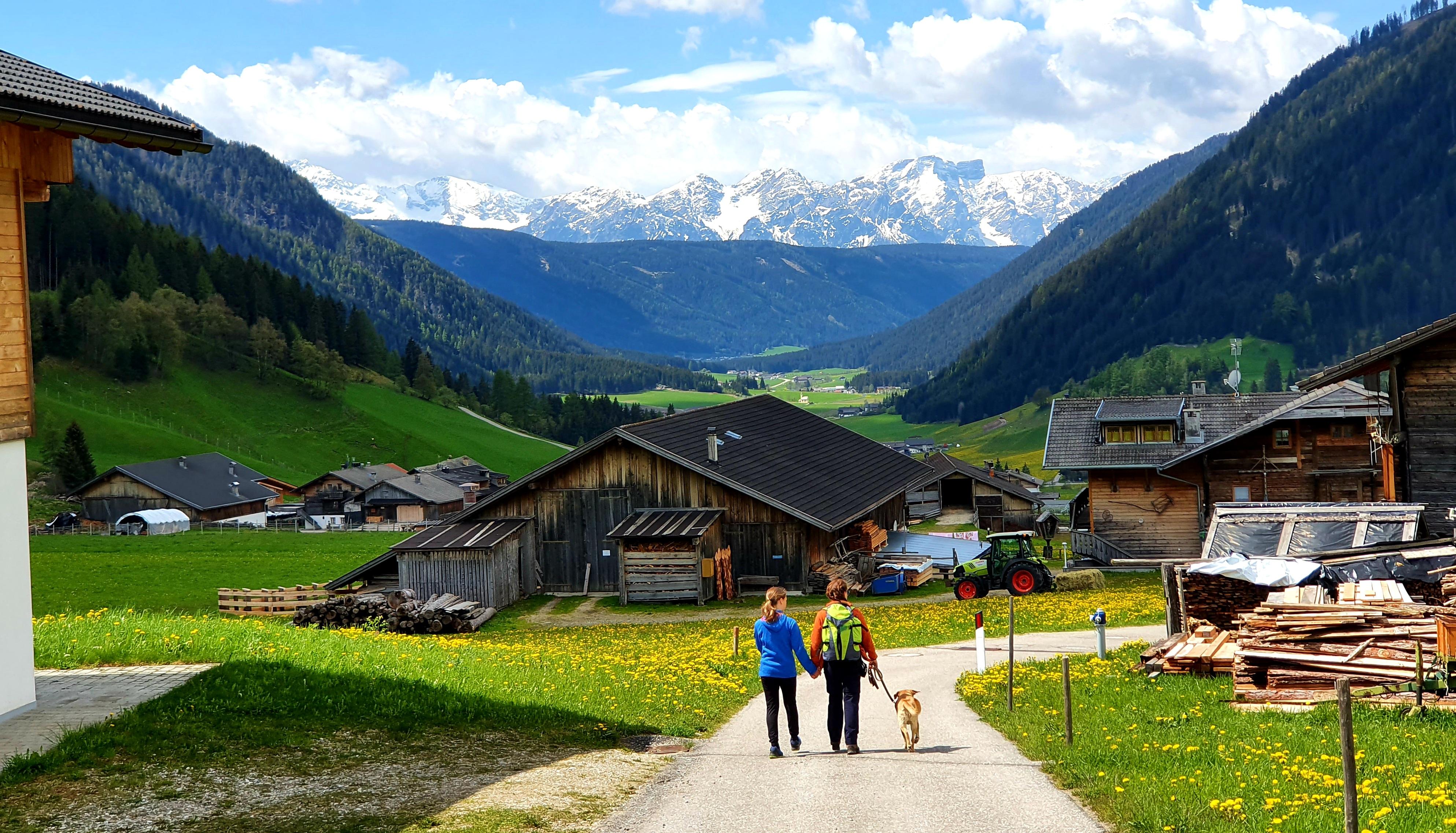 Im Gsieser Tal bei St. Magdalena hat man diesen tollen Blick.