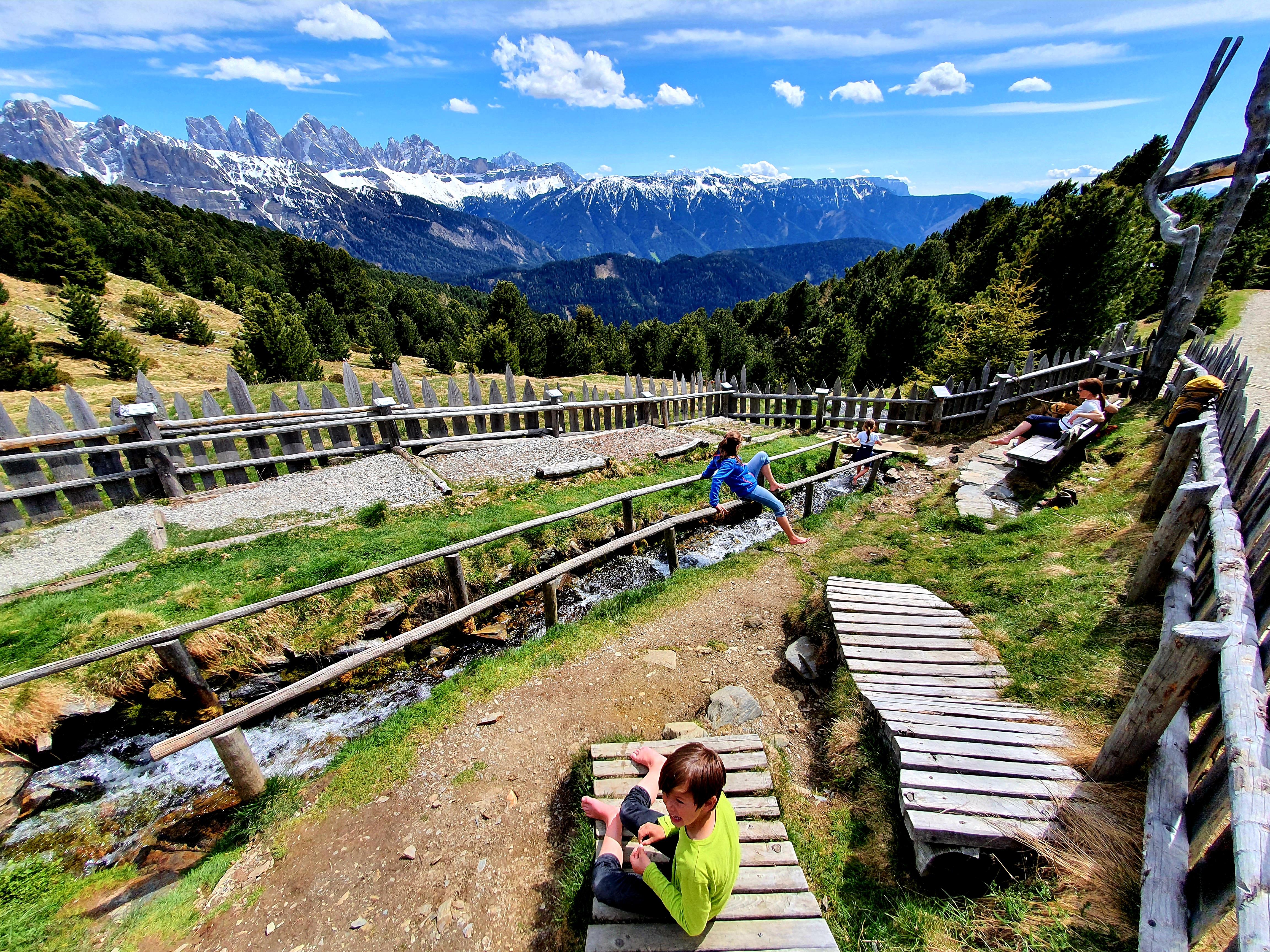 Kneippanlage am Woody-Walk auf der Plose.