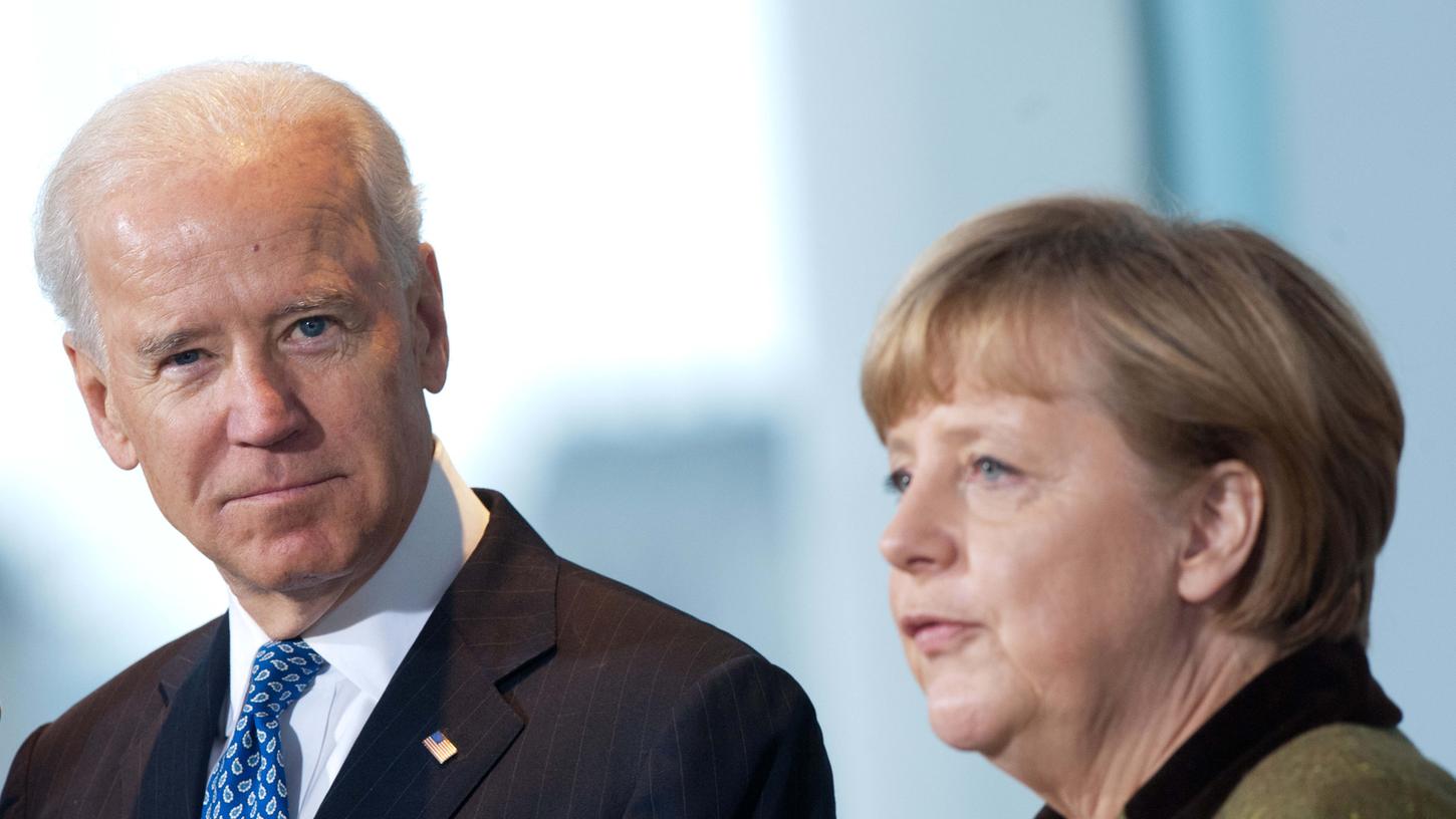 Zwei, die sich gut verstehen: Joe Biden und Angela Merkel.