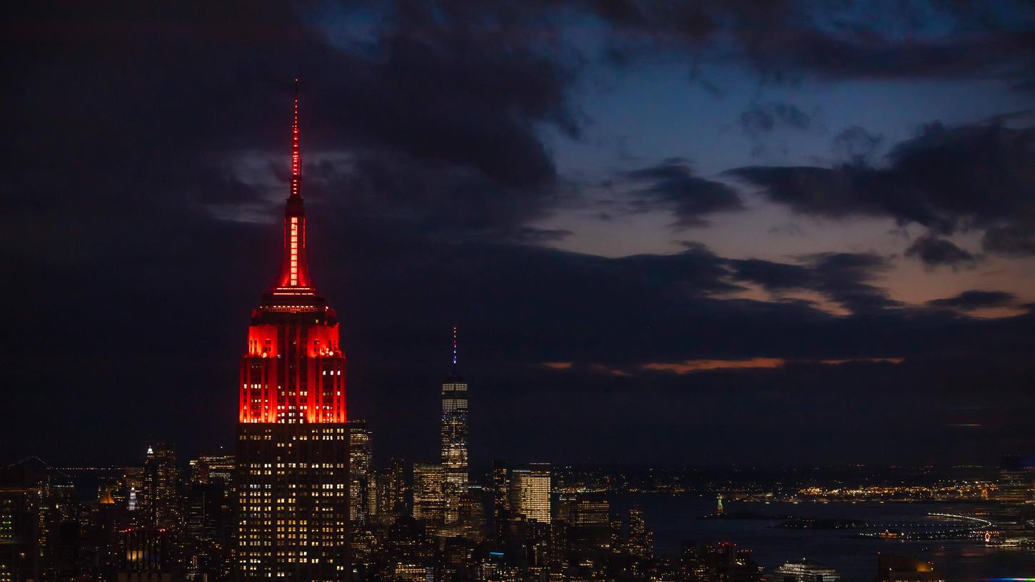 Die Spitze des Empire State Buildings leuchtete zu Ehren der Bayern rot.
