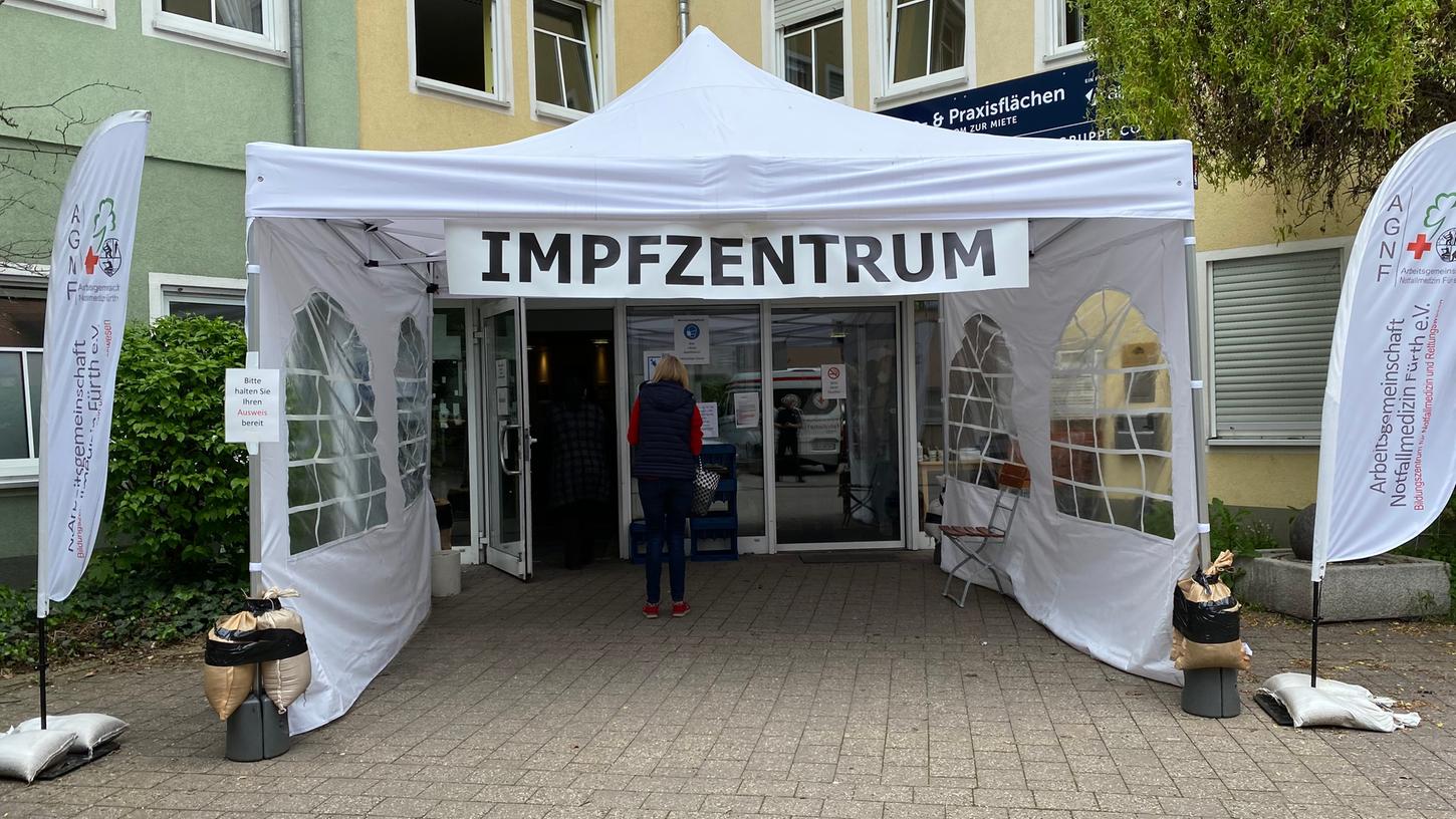 So sieht der Eingang in Fürths Impfzentrum aus. So sieht der Eingang in Fürths Impfzentrum aus.