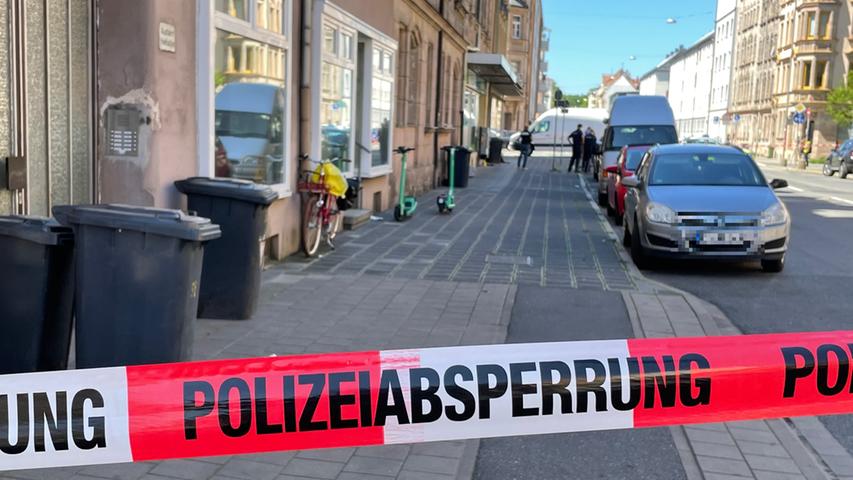 Versuchte Tötung in der Fürther Südstadt: Polizei mit Hubschrauber im Einsatz