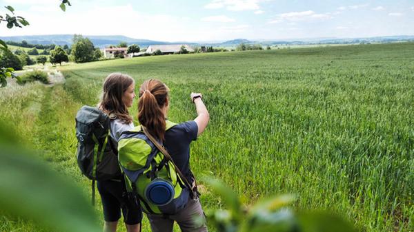 Und immer ein schöner Ausblick auf die Hassberge und den nahen Steigerwald.
