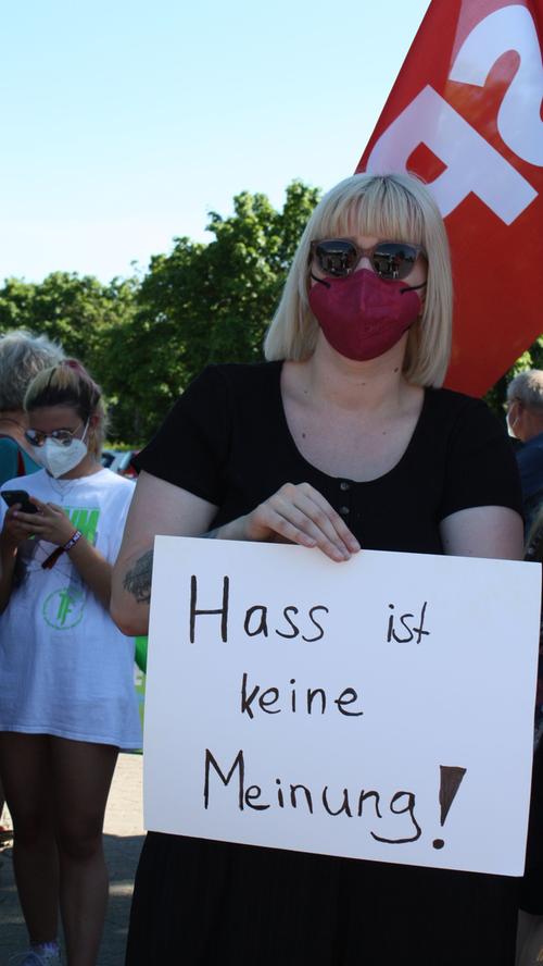 Kundgebung gegen AfD-Veranstaltung in Gunzenhausen