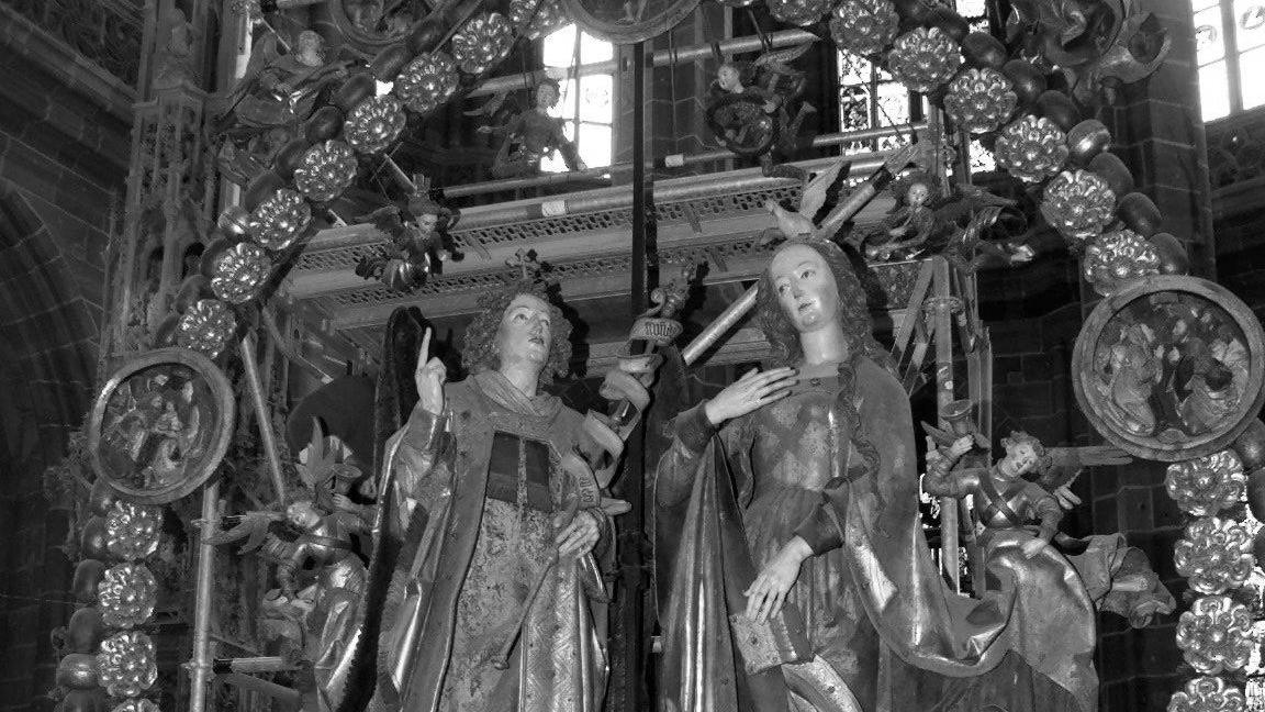 Bekanntestes Meisterwerk von Veit Stoß: Der Englische Gruß, im Volksmund Engelsgruß Bekanntestes Meisterwerk von Veit Stoß: Der Englische Gruß, im Volksmund Engelsgruß