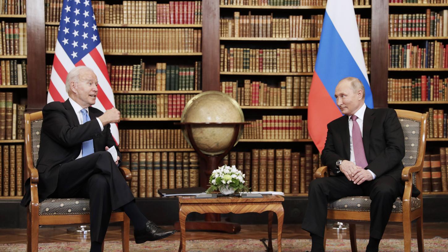 Treffen in Genf: Wladimir Putin und Joe Biden.