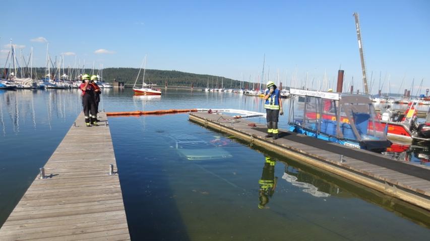 Die Slipramp am Ramsberger Segelhafen wird normalerweise dazu genutzt, Segelboote in den See zu lassen.