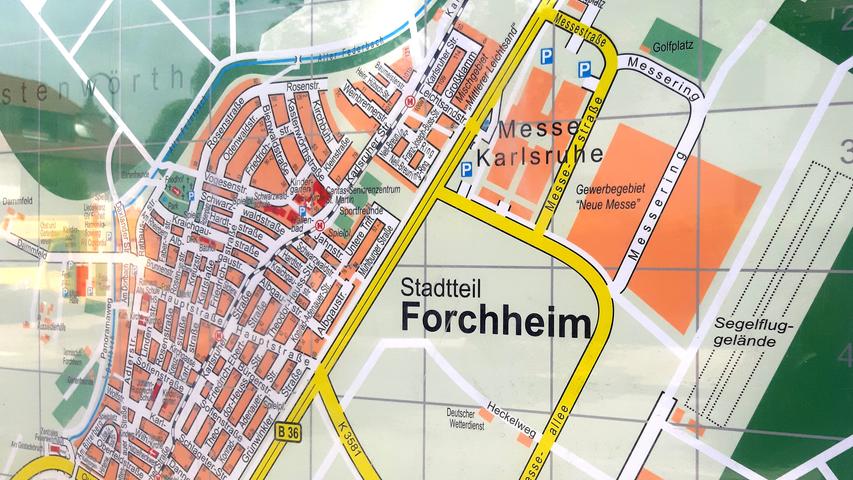 Forchheim besteht aus zwei Ortsteilen. Dem Hauptort und dem Ortsteil Silberstreifen, der etwa zwei Kilometer südöstlich liegt.