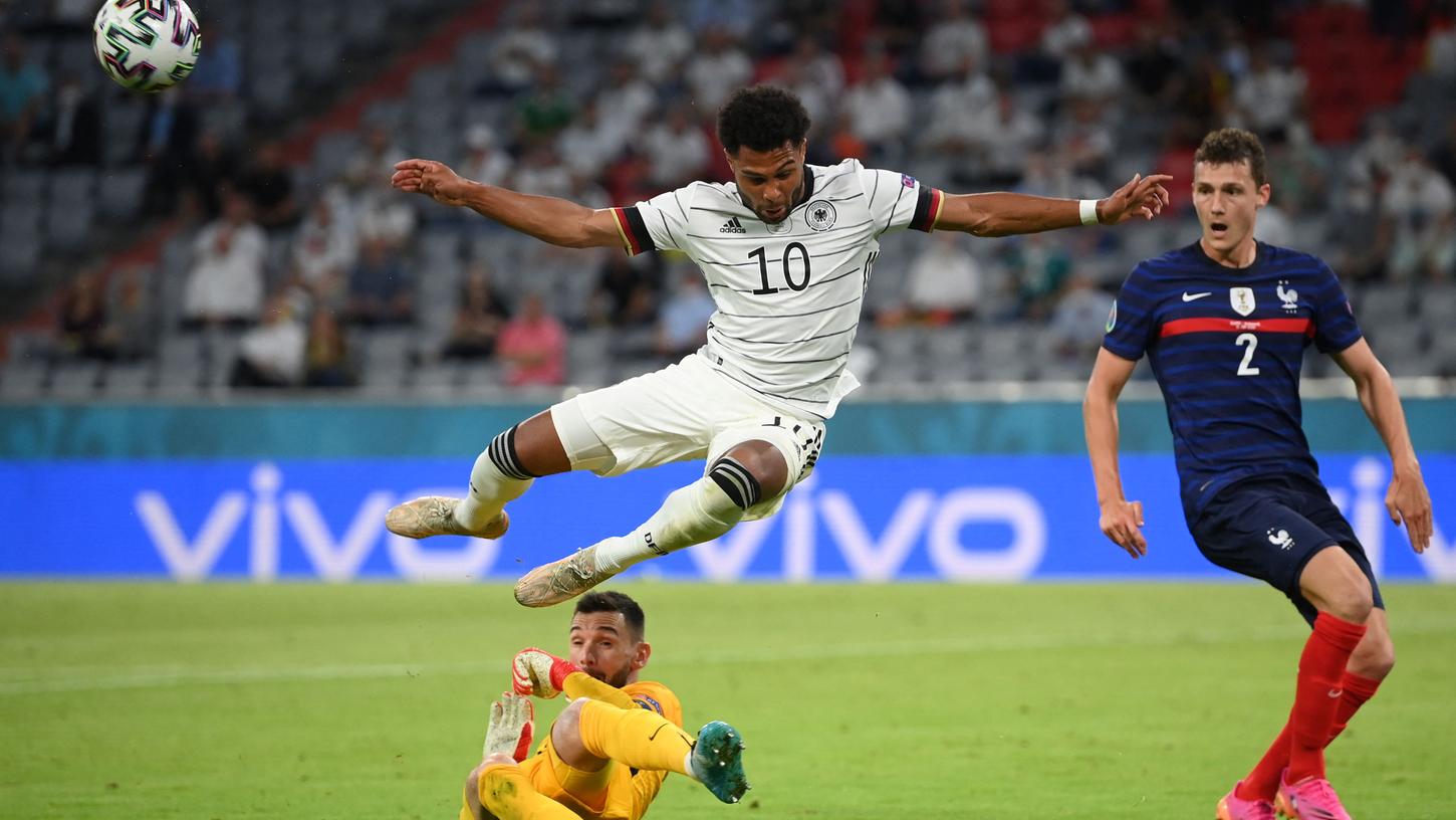 Dass er das Zeug zum EM-Überflieger hat, diesen Beweis ist Serge Gnabry beim 0:1 gegen Frankreich noch schuldig geblieben.
Dass er das Zeug zum EM-Überflieger hat, diesen Beweis ist Serge Gnabry beim 0:1 gegen Frankreich noch schuldig geblieben.