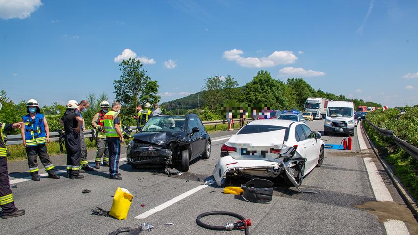 Die Unfallstelle liegt auf der A70 ungefähr auf der Grenze zwischen den Regierungsbezirken Oberfranken und Unterfranken.