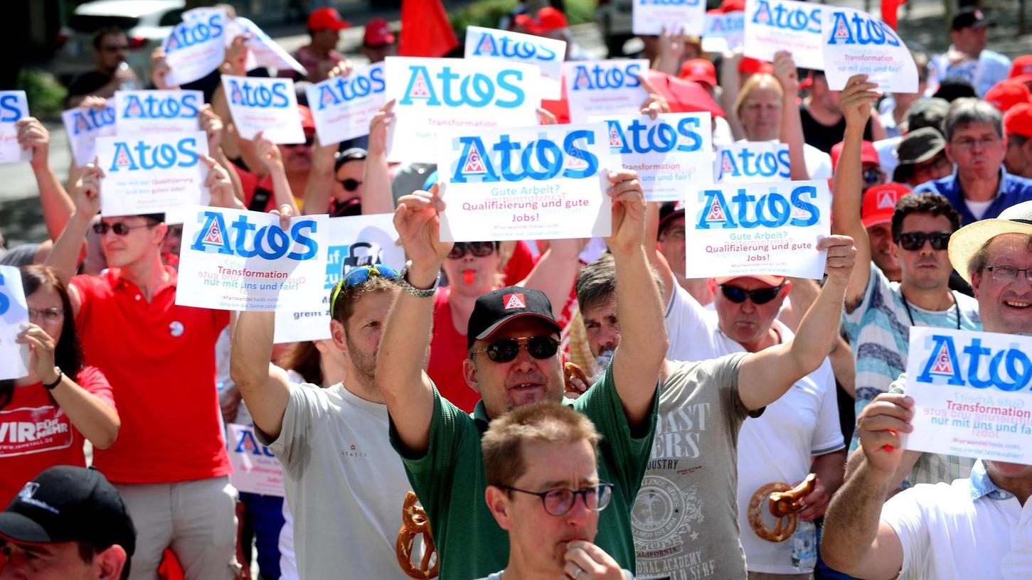 Atos in Fürth: Mitarbeiter protestieren gegen Stellenabbau