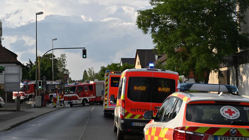 Der schwere Verkehrsunfall ereignete sich an der Ecke Kosbacher Weg und Möhrendorfer Straße