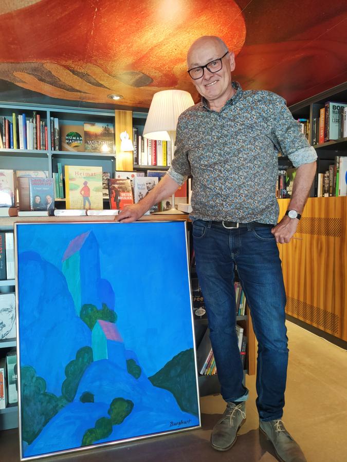 Gerhard Mayer und ein besonders schönes Frankenmotiv von Burghart.
Gerhard Mayer und ein besonders schönes Frankenmotiv von Burghart.
