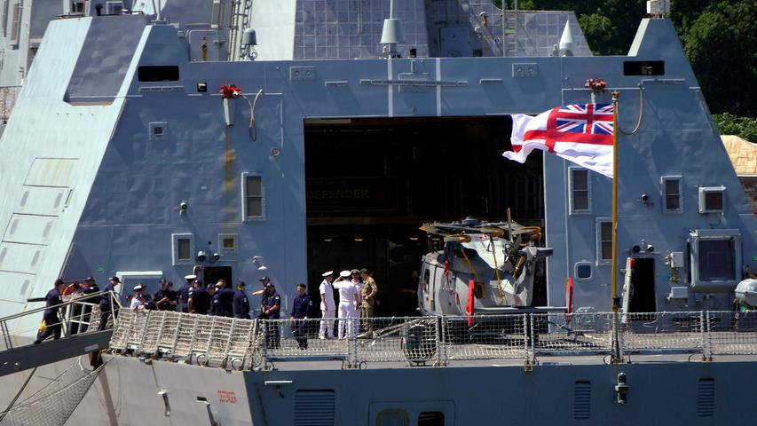 Dieses Foto zeigt ein Schiff der British Royal Navy. 