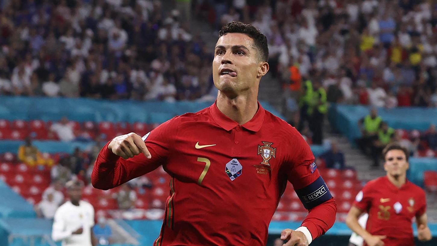 Cristiano Ronaldo erzielte gegen Frankreich seine Tore 13 und 14 bei Europameisterschaften - das ist einsamer Rekord.