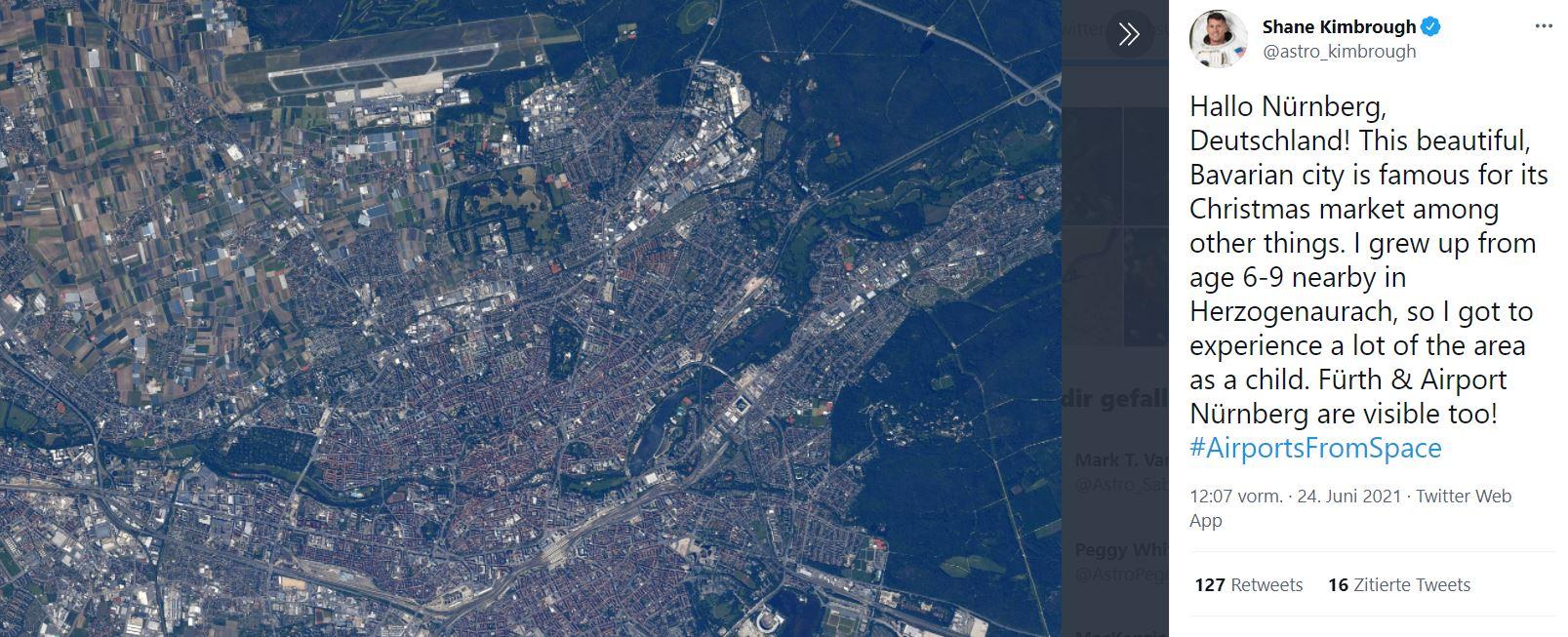 Nasa-Astronaut grüßt Nürnberg von der ISS - das ist der Grund