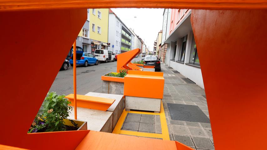 Das Parklet in der Peter-Henlein-Straße orientiert sich an den Wünschen der Besucher des Jugendtreffs Freiraum.