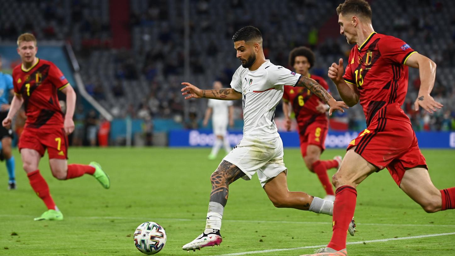 Brachte die Squadra Azzurra gegen Belgien mit 2:0 sehenswert in Führung: Lorenzo Insigne. Brachte die Squadra Azzurra gegen Belgien mit 2:0 sehenswert in Führung: Lorenzo Insigne.