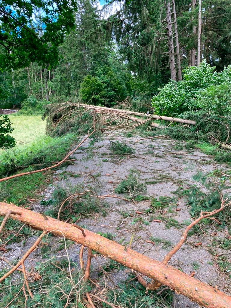 Unpassierbar: So sah die Straße von Finsterhaid nach Hilzhofen am Mittwochmorgen aus.