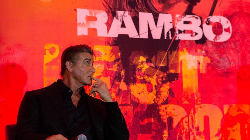 Sylvester Stallone stellt seinen Film ''Rambo: The Last Blood" vor.