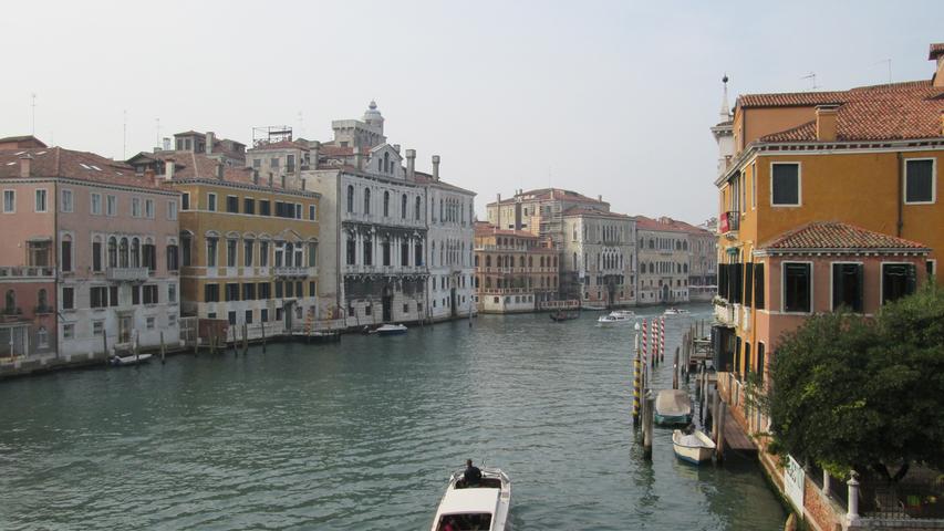So schaut’s in echt aus: Der Canale Grande in Venedig mit den berühmten Palazzi – im Venezianischen „ca‘“ (Haus) genannt – im Jahre 2017.  
