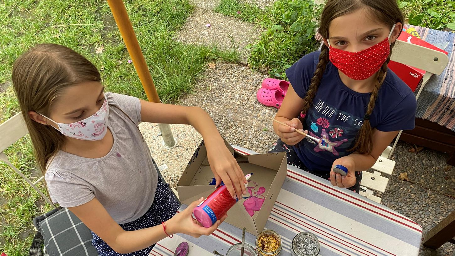 Die Ferienbetreuung im Kinderhaus Maxfeld 2020 war geprägt von der Pandemie. Maske und Abstand waren Pflicht - Spaß hatten die Kinder trotzdem. Auch 2021 gelten die Corona-Sicherheitsregeln.  