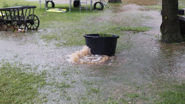 In Limbach bei Obernzenn hatte die Feuerwehr schwer zu tun.