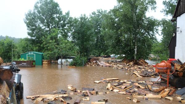 Auch in Bad Windsheim kam es zu starken Regenfällen.