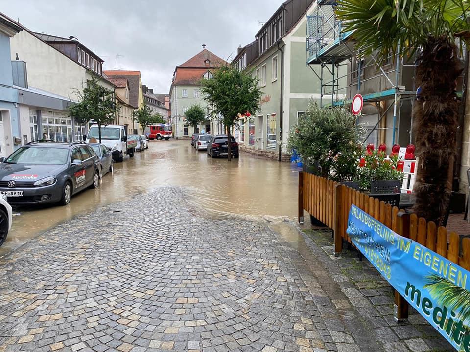 In der Innenstadt war die Feuerwehr im Einsatz.