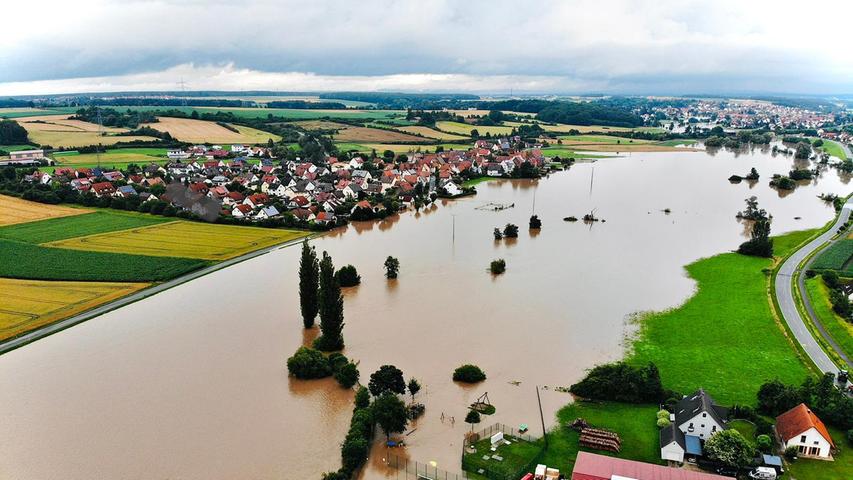 Die Überschwemmungen auch in Raindorf.