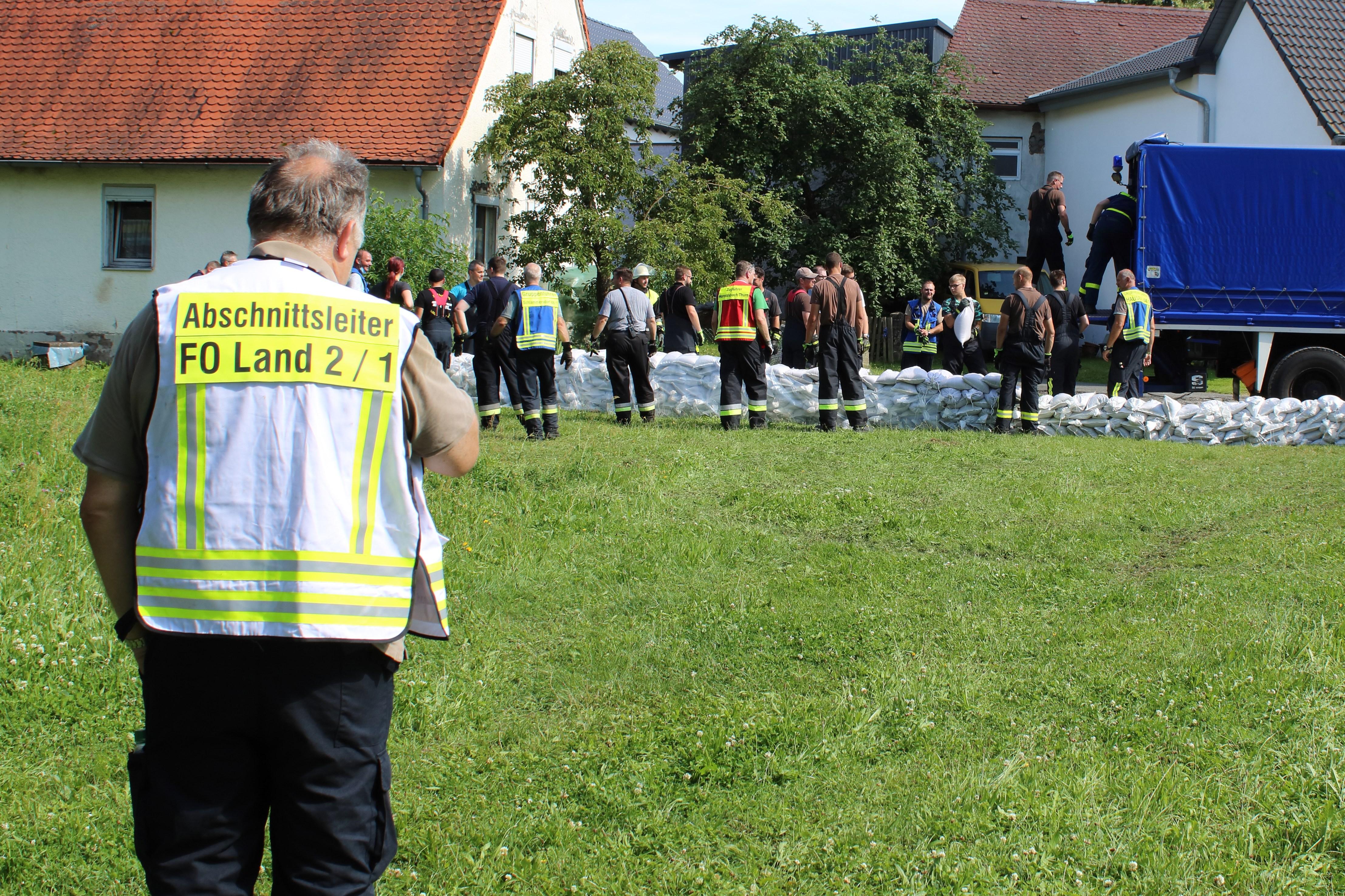 Hochwassereinsatz im Unteren Aischgrund.