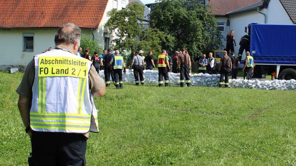 Hochwassereinsatz im Unteren Aischgrund.