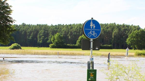Hochwassereinsatz im Unteren Aischgrund.