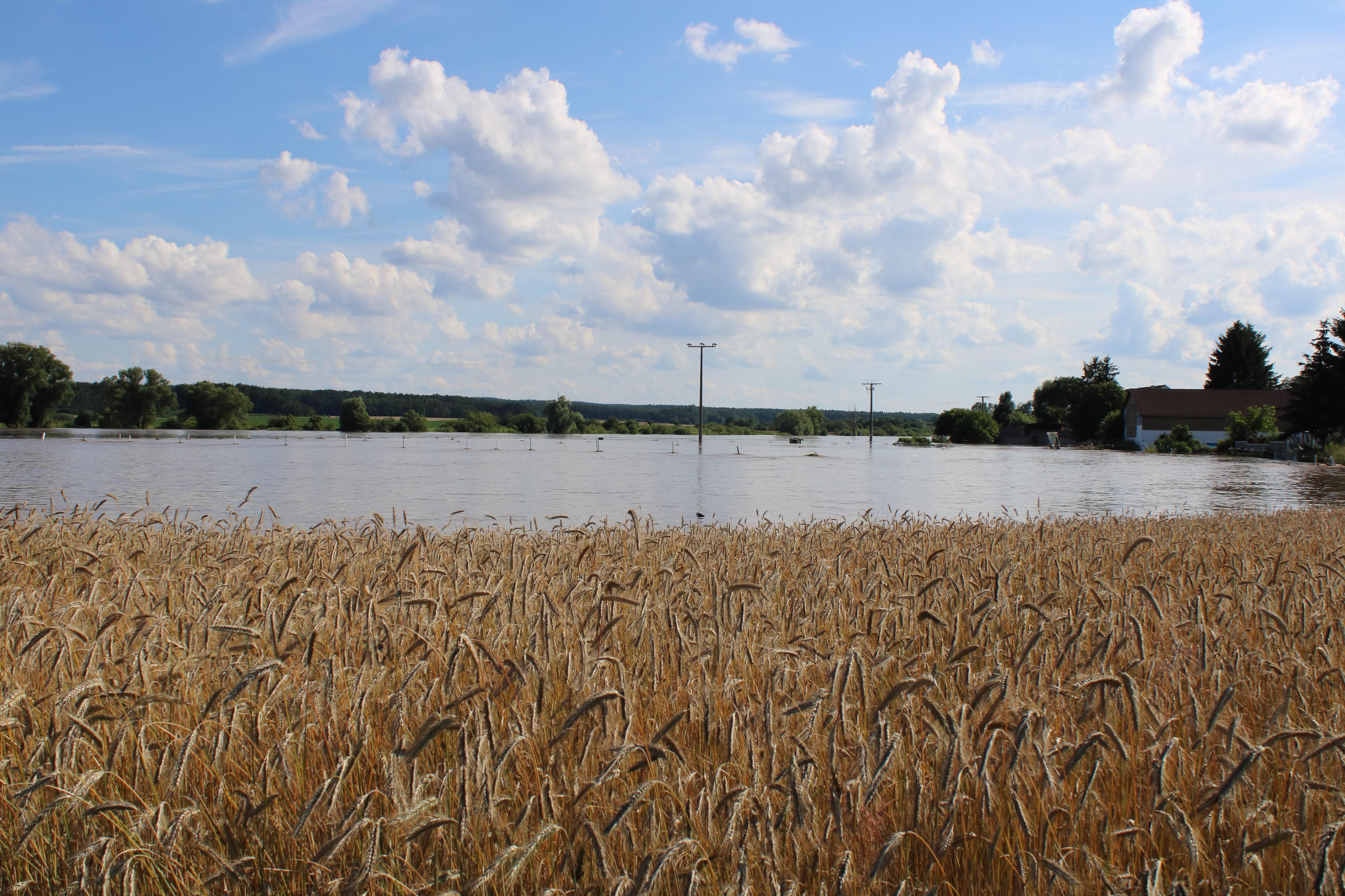 Hochwassereinsatz im Unteren Aischgrund.