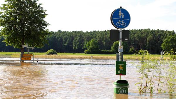 Hochwassereinsatz im Unteren Aischgrund.