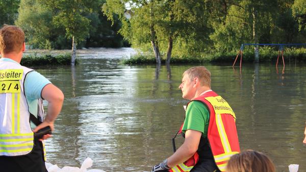 Hochwassereinsatz im Unteren Aischgrund.