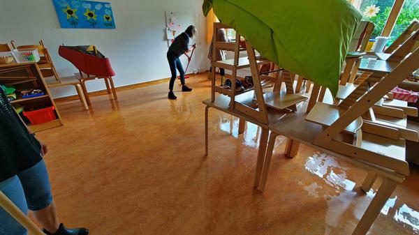 Nach Starkregen und Überflutung bei Regens Wagner Zell