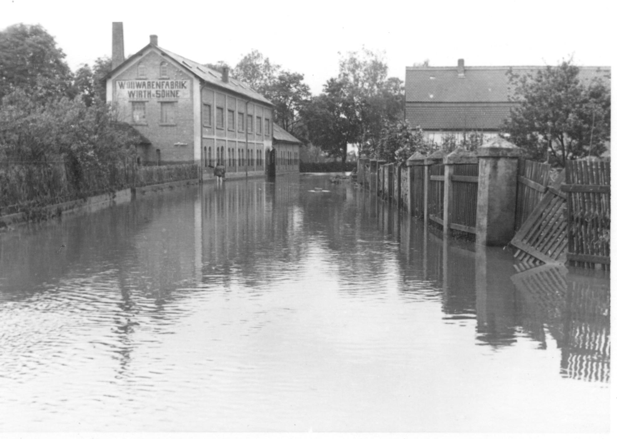 Hochwasser 28.7.1941 An der SchÃ¼tt Wollwarenfabrik Wirth.jpg