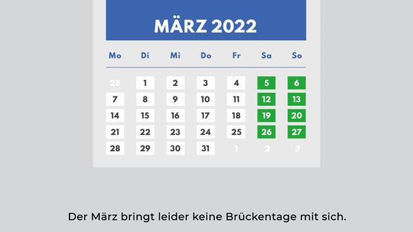 Am 8. März 2022 wird in Berlin der internationale Frauentag gefeiert. In Bayern muss man bis Ostern auf den nächsten Feiertag warten.
