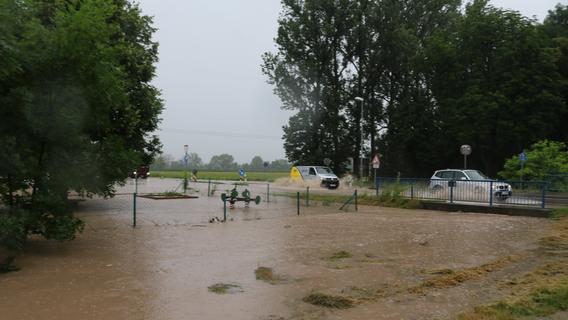 Die Überschwemmungen, wie hier in Lenkersheim, haben zu Verunreinigungen im Trinkwasser geführt. 